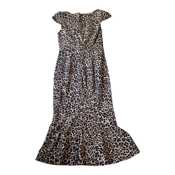 Anthropologie The Cecily Fit & Flare Silhouette Dress Sz XS Leopard Print - Picture 3 of 5